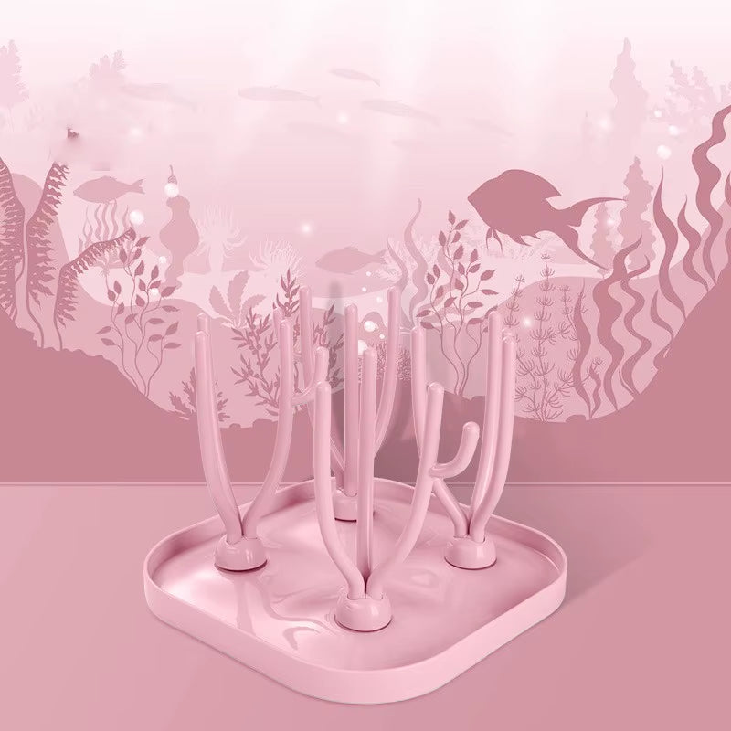 Baby Bottle Drying Rack Feeding Cup Holder Removable Tree Shape Rack Cleaning Pacifiers and Accessories Storage Drying Shelf
