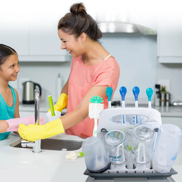 Baby Bottle Drying Rack Portable Cleaning Dryer Baby Bottle Dryer Holder for Feeding Bottles Accessories Drain Tray Water Cup